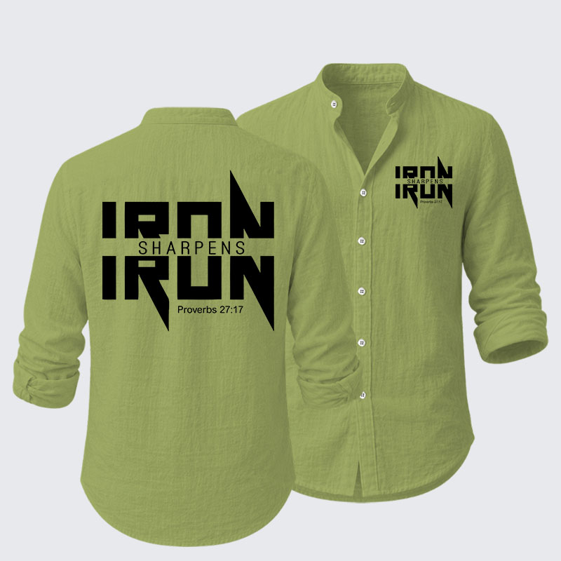  IRON SHARPENS IRON Proverbs 27:17 Resort Casual Shirt