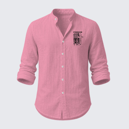 Freedom Cross Vertical Flag Resort Casual Shirt
