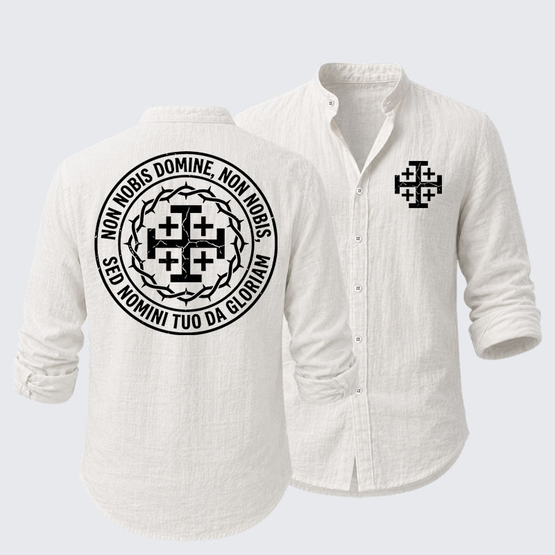 Non Nobis Domine, Non Nobis, Sed Nomini Tuo Da Gloriam Resort Casual Shirt