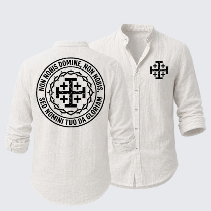 Non Nobis Domine, Non Nobis, Sed Nomini Tuo Da Gloriam Resort Casual Shirt