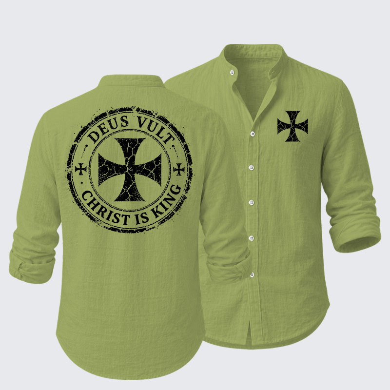 Deus Vult Christ Is King Resort Casual Shirt