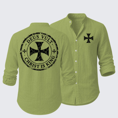Deus Vult Christ Is King Resort Casual Shirt