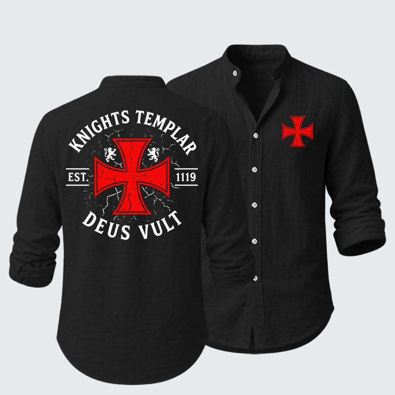 Knights Templar Deus Vult Resort Casual Shirt