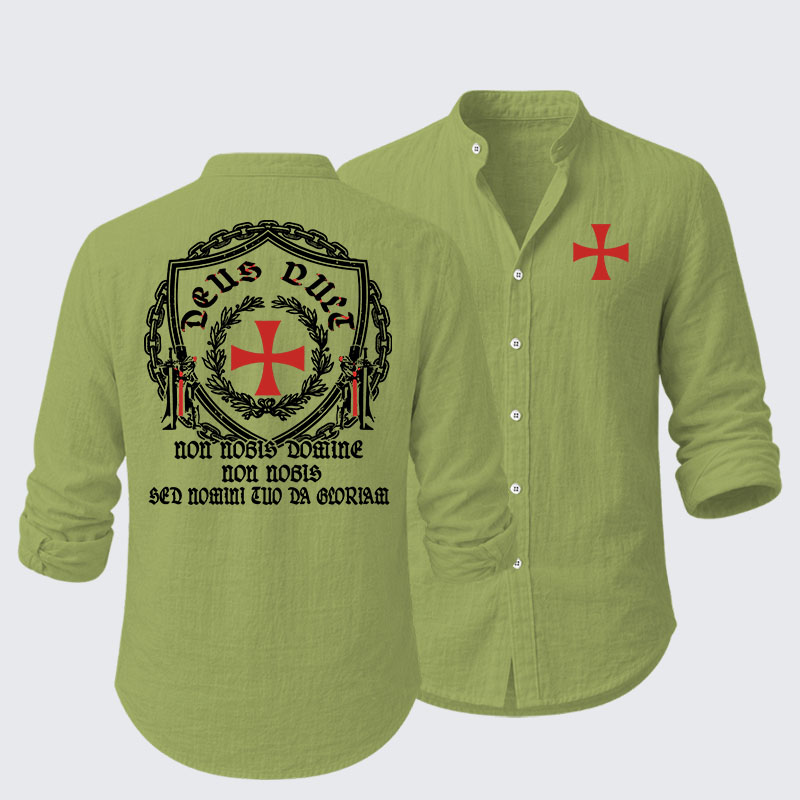 Non Nobis Domine, Non Nobis, Sed Nomini Tuo Da Gloriam Resort Casual Shirt