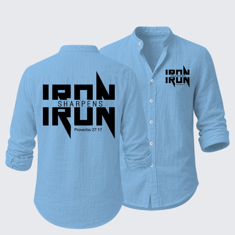  IRON SHARPENS IRON Proverbs 27:17 Resort Casual Shirt