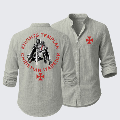Knights Templar Templar Cross Crusader Knight Resort Casual Shirt