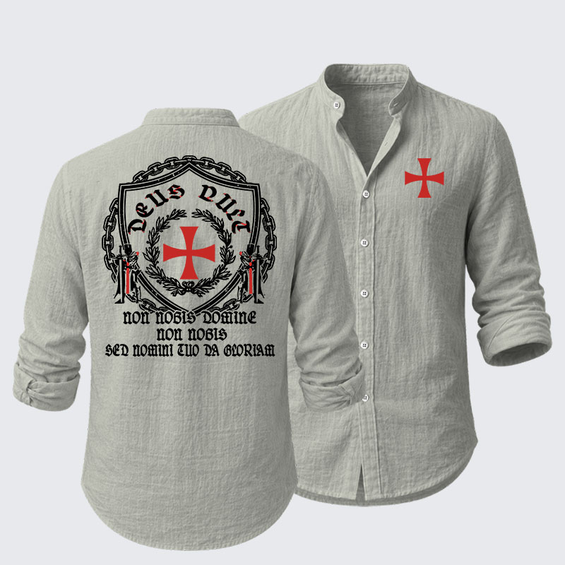 Non Nobis Domine, Non Nobis, Sed Nomini Tuo Da Gloriam Resort Casual Shirt