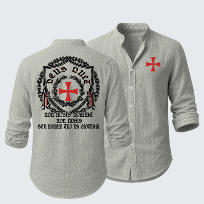 Non Nobis Domine, Non Nobis, Sed Nomini Tuo Da Gloriam Resort Casual Shirt