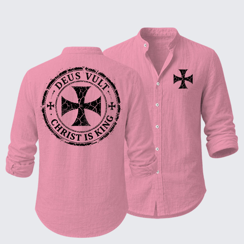 Deus Vult Christ Is King Resort Casual Shirt