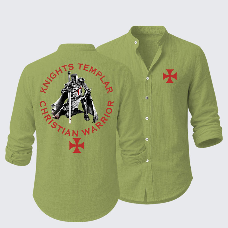Knights Templar Templar Cross Crusader Knight Resort Casual Shirt