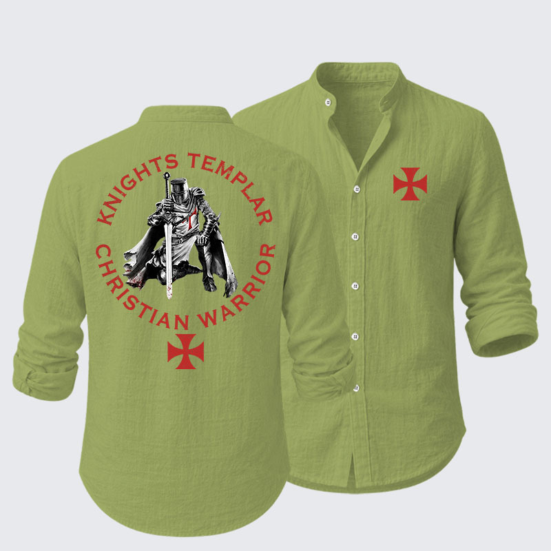 Knights Templar Templar Cross Crusader Knight Resort Casual Shirt