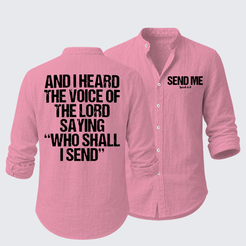  Send Me Isaiah 6:8 Christian Resort Casual Shirt