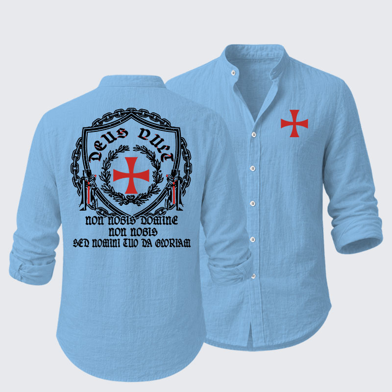 Non Nobis Domine, Non Nobis, Sed Nomini Tuo Da Gloriam Resort Casual Shirt