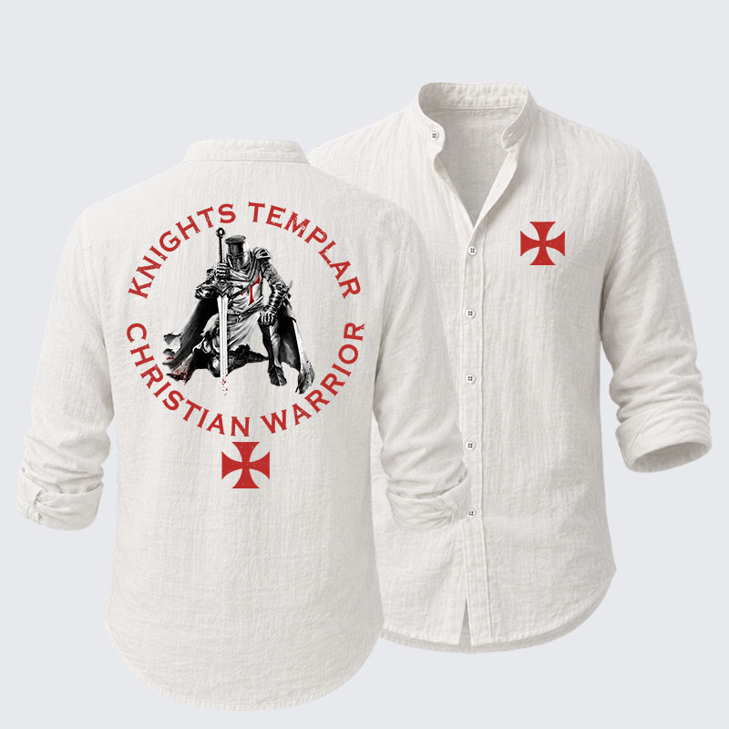 Knights Templar Templar Cross Crusader Knight Resort Casual Shirt