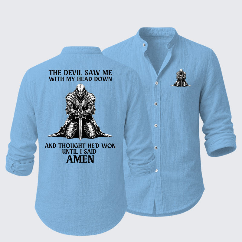 The Devil Saw Me Until I Said Amen Resort Casual Shirt