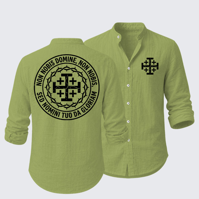 Non Nobis Domine, Non Nobis, Sed Nomini Tuo Da Gloriam Resort Casual Shirt