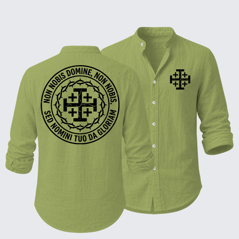 Non Nobis Domine, Non Nobis, Sed Nomini Tuo Da Gloriam Resort Casual Shirt