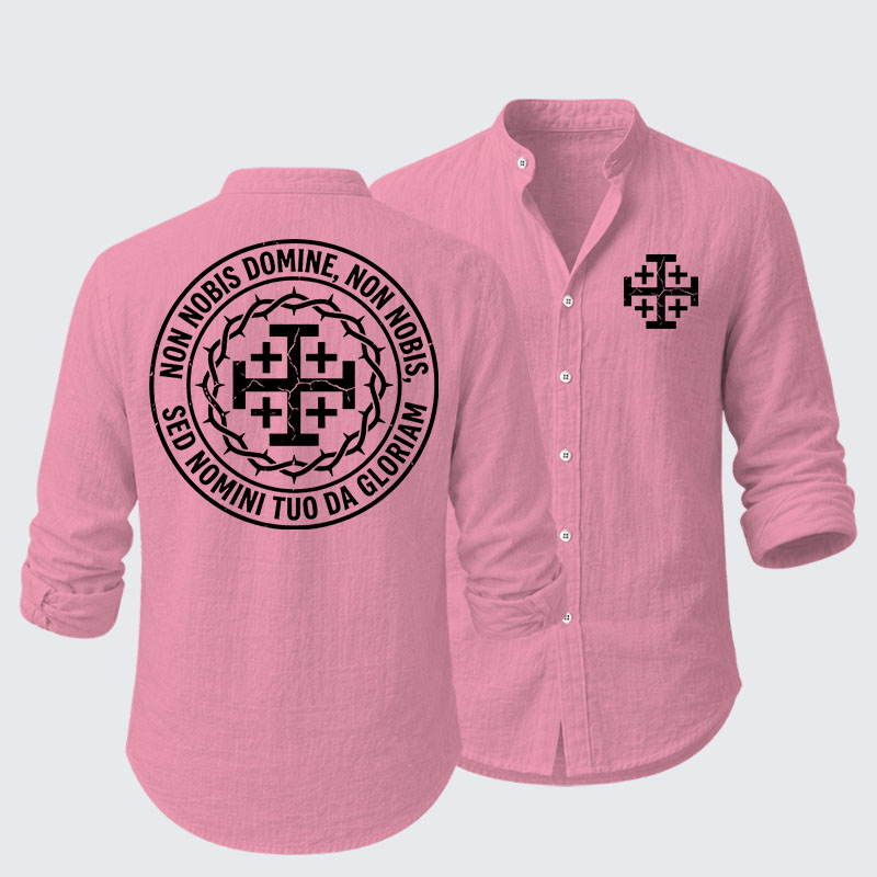 Non Nobis Domine, Non Nobis, Sed Nomini Tuo Da Gloriam Resort Casual Shirt