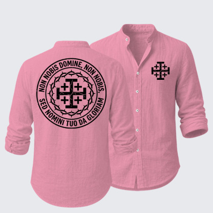 Non Nobis Domine, Non Nobis, Sed Nomini Tuo Da Gloriam Resort Casual Shirt