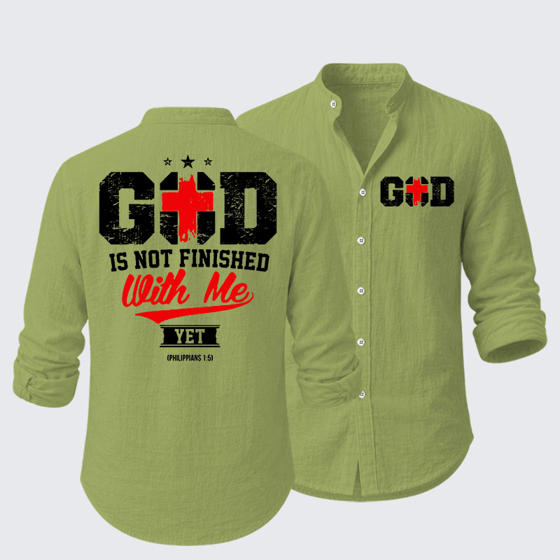 God Is Not Finished With Me  Resort Casual Shirt