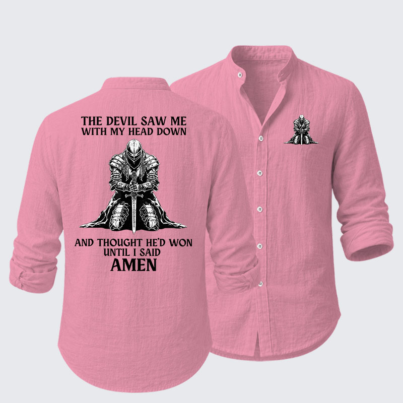 The Devil Saw Me Until I Said Amen Resort Casual Shirt