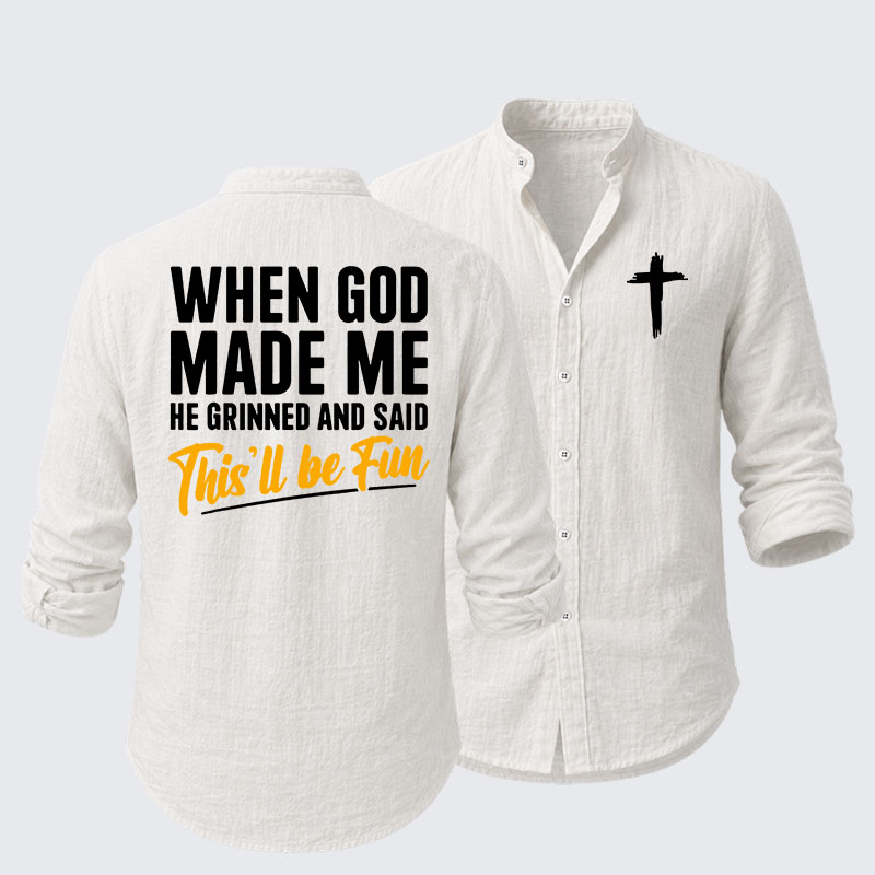 When God Made Me Resort Casual Shirt