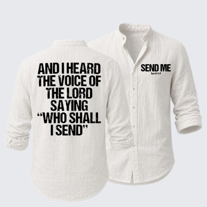  Send Me Isaiah 6:8 Christian Resort Casual Shirt