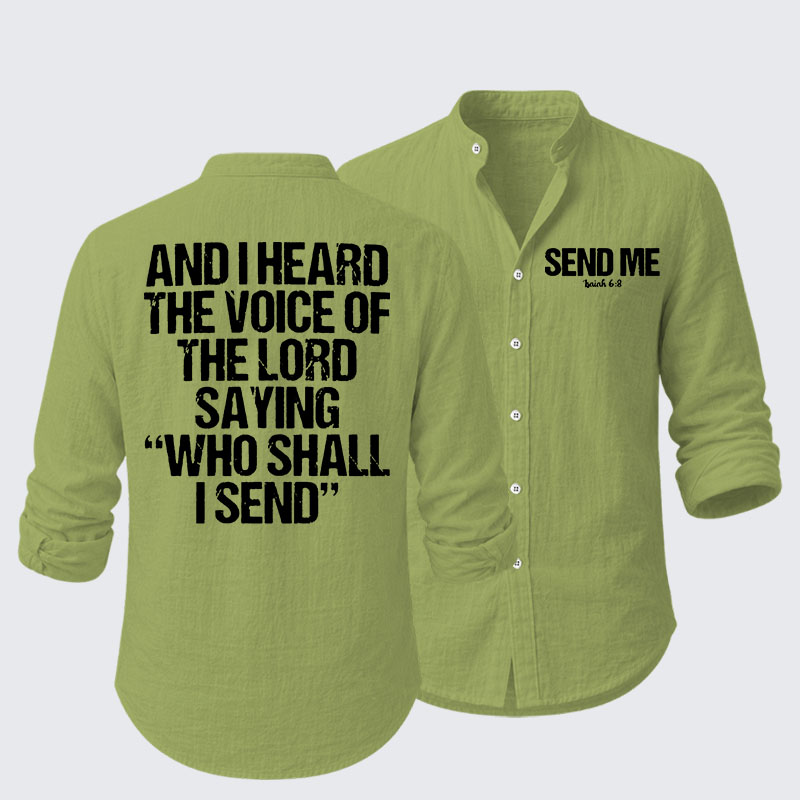  Send Me Isaiah 6:8 Christian Resort Casual Shirt