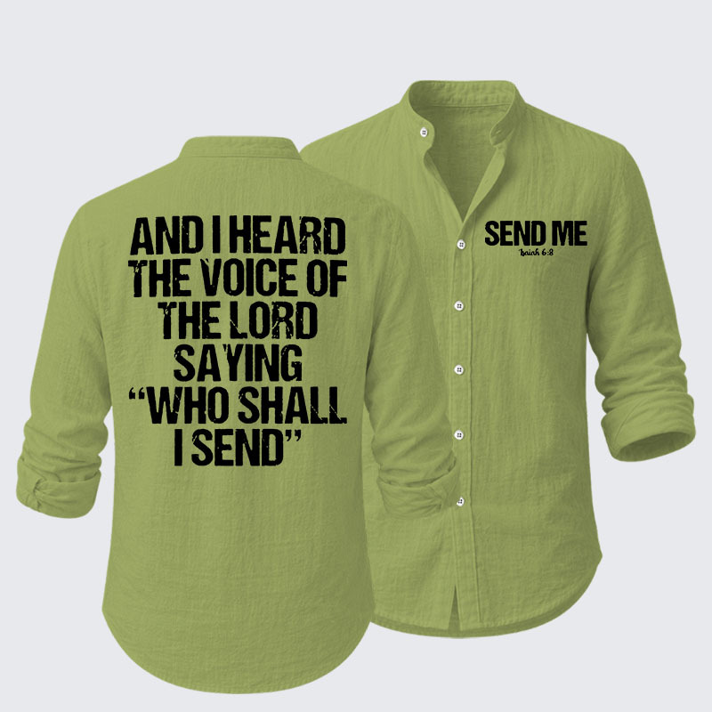  Send Me Isaiah 6:8 Christian Resort Casual Shirt