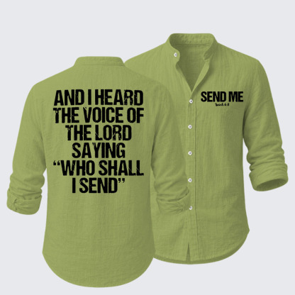 Send Me Isaiah 6:8 Christian Resort Casual Shirt