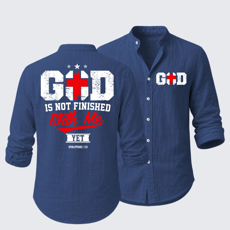 God Is Not Finished With Me  Resort Casual Shirt