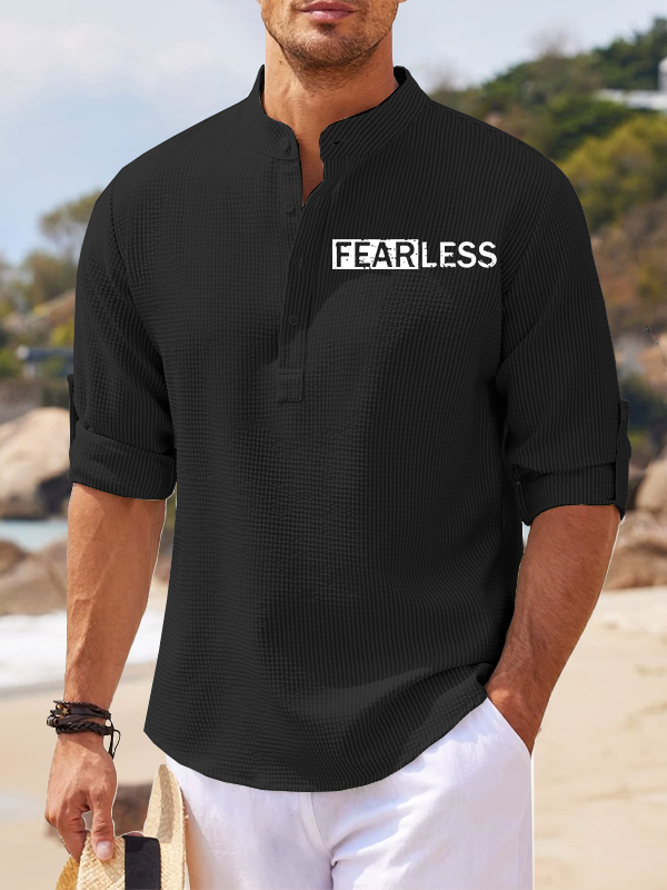 Fearless  Jesus God Christian Simple Resort Casual Shirt