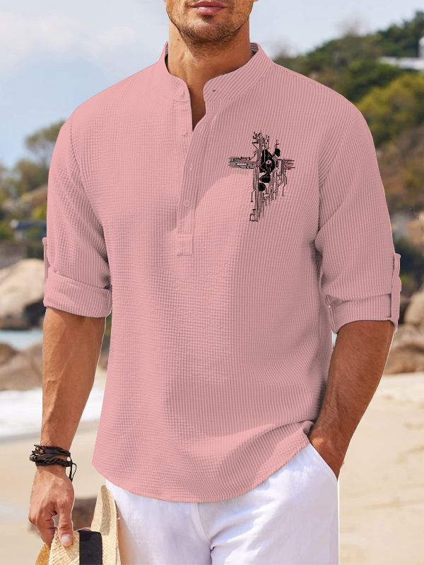 Digital Redemption Jesus God Christian Simple Resort Casual Shirt