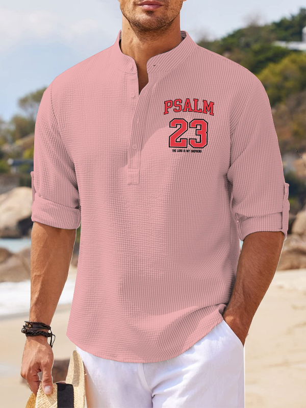 Psalm 23 Jesus God Christian Simple Resort Casual Shirt