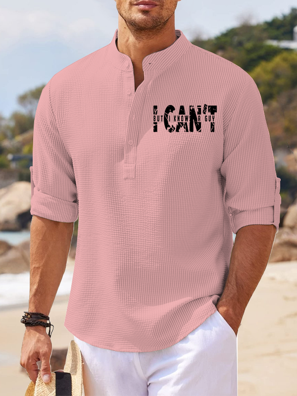 I Can't But I Know A Guy Jesus God Christian Simple Resort Casual Shirt