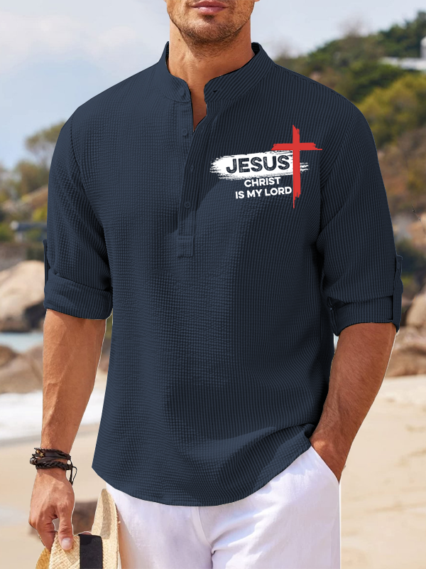 Jesus Christ Is My Lord Jesus God Christian Simple Resort Casual Shirt