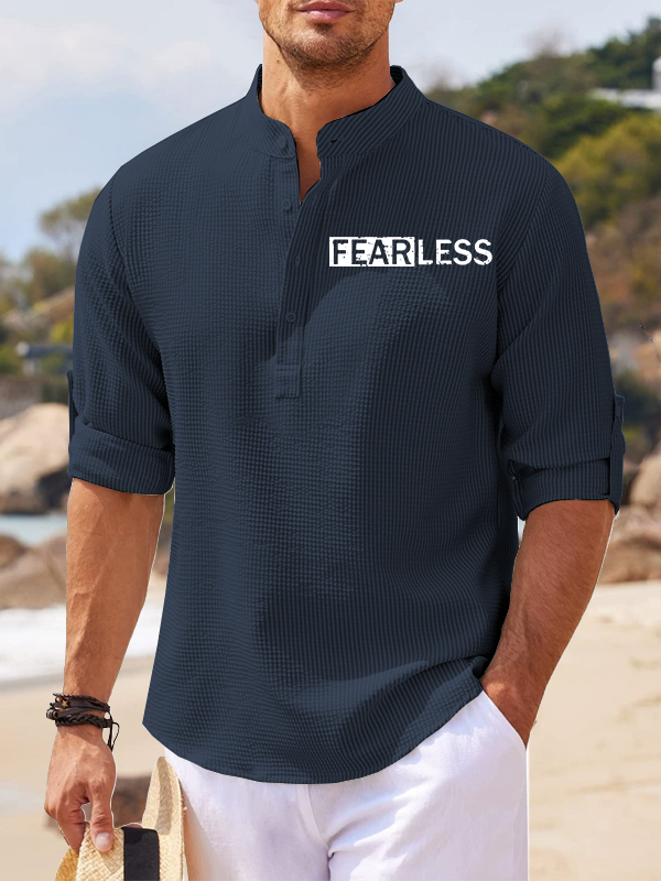 Fearless  Jesus God Christian Simple Resort Casual Shirt