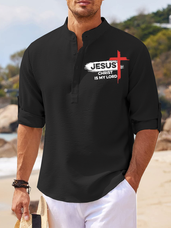 Jesus Christ Is My Lord Jesus God Christian Simple Resort Casual Shirt