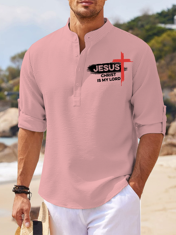 Jesus Christ Is My Lord Jesus God Christian Simple Resort Casual Shirt