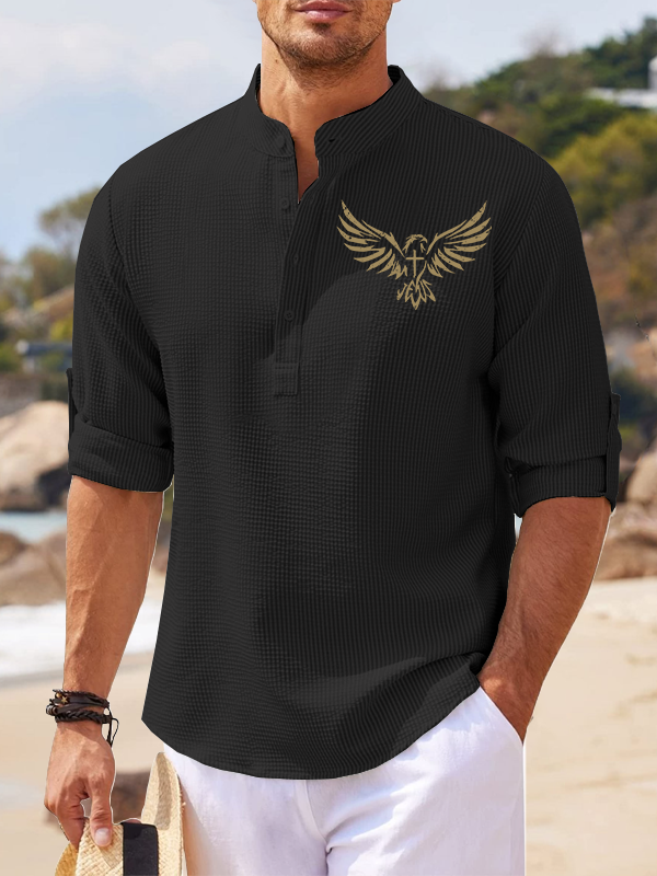 Wings Like Eagles Jesus God Christian Simple Resort Casual Shirt