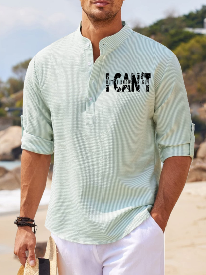 I Can't But I Know A Guy Jesus God Christian Simple Resort Casual Shirt