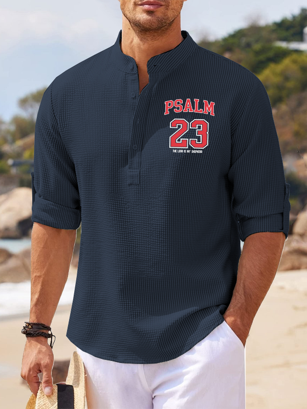 Psalm 23 Jesus God Christian Simple Resort Casual Shirt