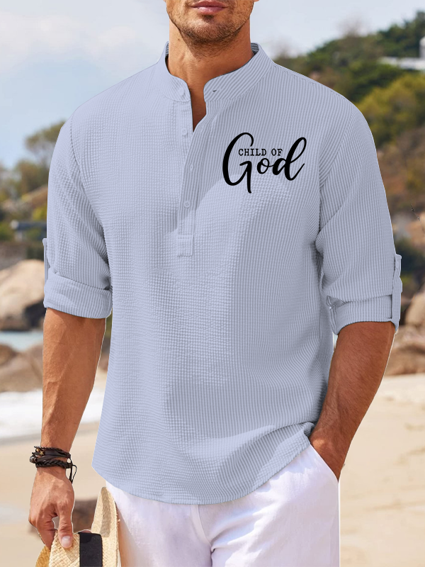 Child of God Proverbs Jesus God Christian Simple Resort Casual Shirt