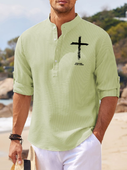 Praise The Lord Jesus God Christian Simple Resort Casual Shirt