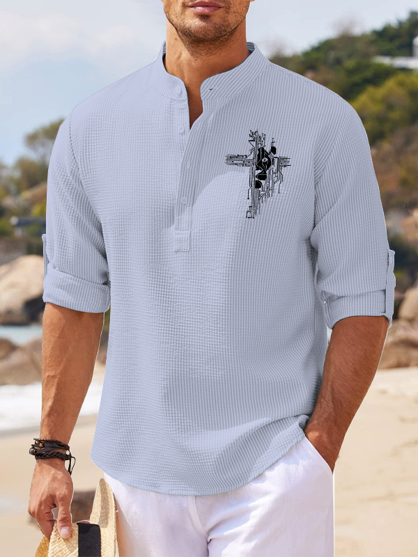 Digital Redemption Jesus God Christian Simple Resort Casual Shirt