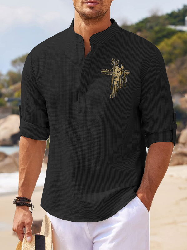 Digital Redemption Jesus God Christian Simple Resort Casual Shirt