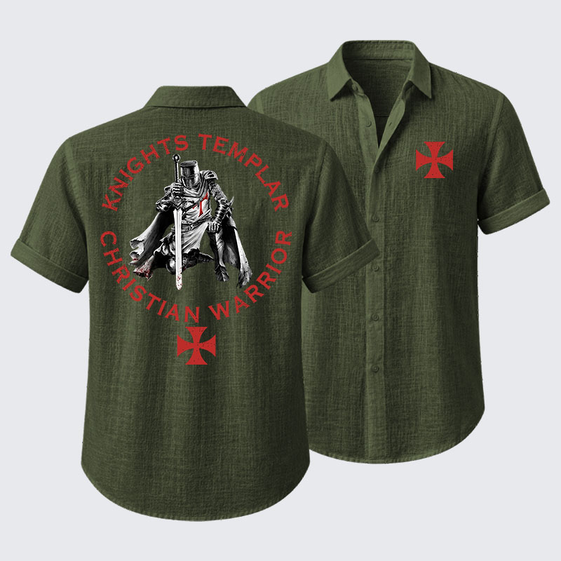 Knights Templar Templar Cross Crusader Knight Short Sleeve Shirt