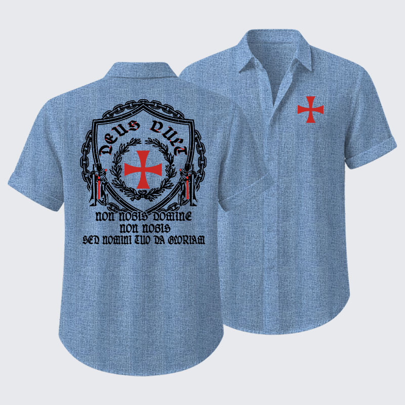 Non Nobis Domine, Non Nobis, Sed Nomini Tuo Da Gloriam Short Sleeve Shirt