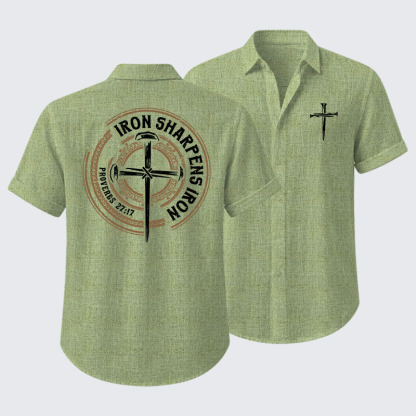  Iron Sharpens Iron - Proverbs 27:17 Short Sleeve Shirt
