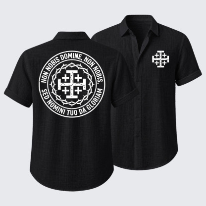 Non Nobis Domine, Non Nobis, Sed Nomini Tuo Da Gloriam Short Sleeve Shirt